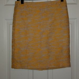 Ann Taylor  Loft  Orange  Tan Pencil  Skirt